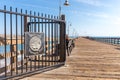 Ventura Historic Pier wooden sign in Los Angeles, USA