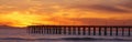 Ventura Pier at sunset. Royalty Free Stock Photo