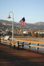 Ventura Pier at sunset. Royalty Free Stock Photo