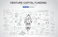 Venture Capital Funding concept with Business Doodle design style