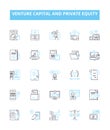 Venture capital and private equity vector line icons set. Venture, Capital, Private, Equity, Investing, Financing Royalty Free Stock Photo