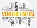 Venture Capital word cloud collage, business concept