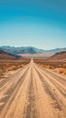 Venture down remote desert road, exploring barren landscape expanses