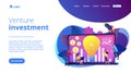 Venture investment concept landing page.