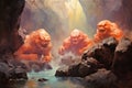 Massive trolls with boulders for fists - Generative AI