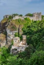 Venus Castle and Torretta Pepoli in Erice Royalty Free Stock Photo