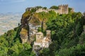 Venus Castle and Torretta Pepoli in Erice Royalty Free Stock Photo