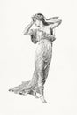 Venus Figure from The Mirror of Venus, or L`Art et Vie Art and Life ca. 1890 by Walter Crane. Original from The MET Museum.