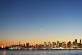 Venus, Jupiter and Crescent Moon Conjunction at sunset