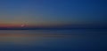 Venus & Moon Conjunction over the sea Royalty Free Stock Photo