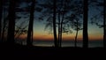 Venus over sea after sunset