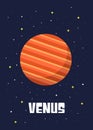 The Venus Planet design, Vector illustrations of the of the venus planets in cartoon style. space kids.