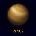 Venus. Realistic planet of the solar system Royalty Free Stock Photo