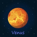 Venus is the second planet from the Sun, Royalty Free Stock Photo
