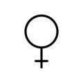 Venus setting glyph flat icon