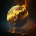 Venus Solar System - High definition, 8k rendering canvas art