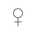 Venus symbol line icon