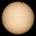 Venus Transit 2012 over the Sun Royalty Free Stock Photo