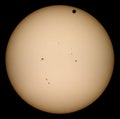 Venus Transit 2012 over the Sun Royalty Free Stock Photo