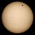Venus Transit 2012 over the Sun Royalty Free Stock Photo
