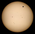 Venus Transit 2012 over the Sun Royalty Free Stock Photo