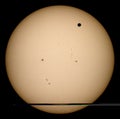 Venus Transit 2012 over the Sun Royalty Free Stock Photo