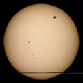 Venus Transit 2012 over the Sun Royalty Free Stock Photo