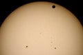 Venus Transit 2012 over the Sun Royalty Free Stock Photo