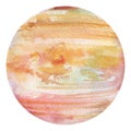 Venus, watercolor planet, isolated white background, space, illustration, hand drawing space Royalty Free Stock Photo