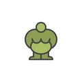 Venus of Willendorf filled outline icon