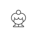 Venus of Willendorf statuette outline icon