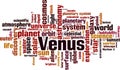 Venus word cloud Royalty Free Stock Photo