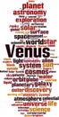 Venus word cloud Royalty Free Stock Photo