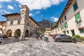 Venzone Town Hall Building and Square - Friuli Venezia Giulia Italy Royalty Free Stock Photo