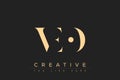 VEO abstract letter logo design Royalty Free Stock Photo