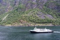 VEOY of Fjord1 in the Geirangerfjord, Norway Royalty Free Stock Photo