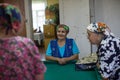 Vepsian locals women in the rural social club.