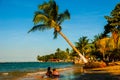 Vera Cruz, island Itaparica, Bahia, Brazil: Beautiful island with palm trees and a beach near the city of Salvador Royalty Free Stock Photo