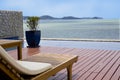 Veranda with an ocean view Royalty Free Stock Photo