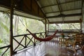 Veranda or terrace with hammocks. Thailand Royalty Free Stock Photo