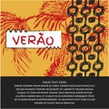 Verao, summer portuguese text.