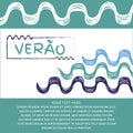 Verao, summer portuguese text.