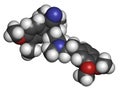 Verapamil calcium channel blocker drug. Mainly used in treatment of hypertension high blood pressure and cardiac arrhythmia . Royalty Free Stock Photo