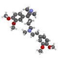 Verapamil calcium channel blocker drug. Mainly used in treatment of hypertension (high blood pressure) and cardiac arrhythmia ( Royalty Free Stock Photo