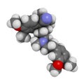 Verapamil calcium channel blocker drug. Mainly used in treatment of hypertension (high blood pressure) and cardiac arrhythmia ( Royalty Free Stock Photo