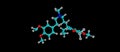 Verapamil molecular structure isolated on black