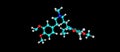 Verapamil molecular structure isolated on black