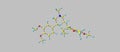Verapamil molecular structure isolated on grey