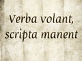 Verba volant, scripta manent