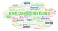 Verbal Communication Business word cloud. Royalty Free Stock Photo